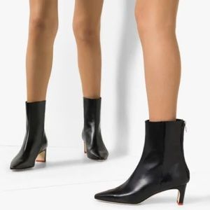Aeyde Ivy black leather ankle boots 38